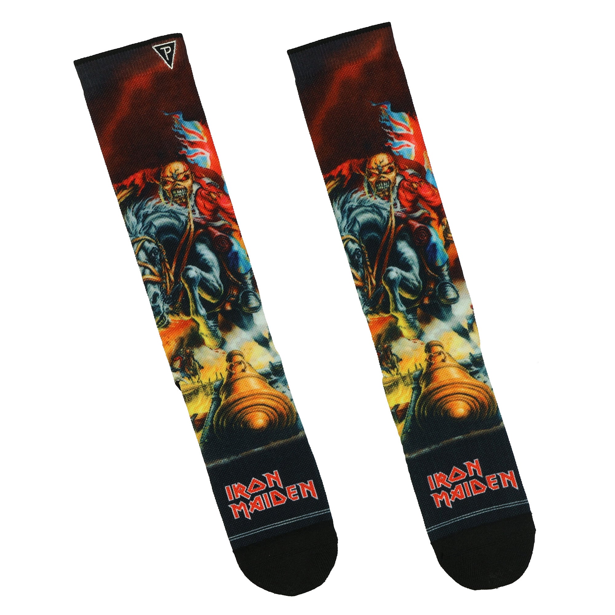 Iron Maiden Crew Socks Men's Eddie the Head Sublimated Design 1-Pair Size 7-12