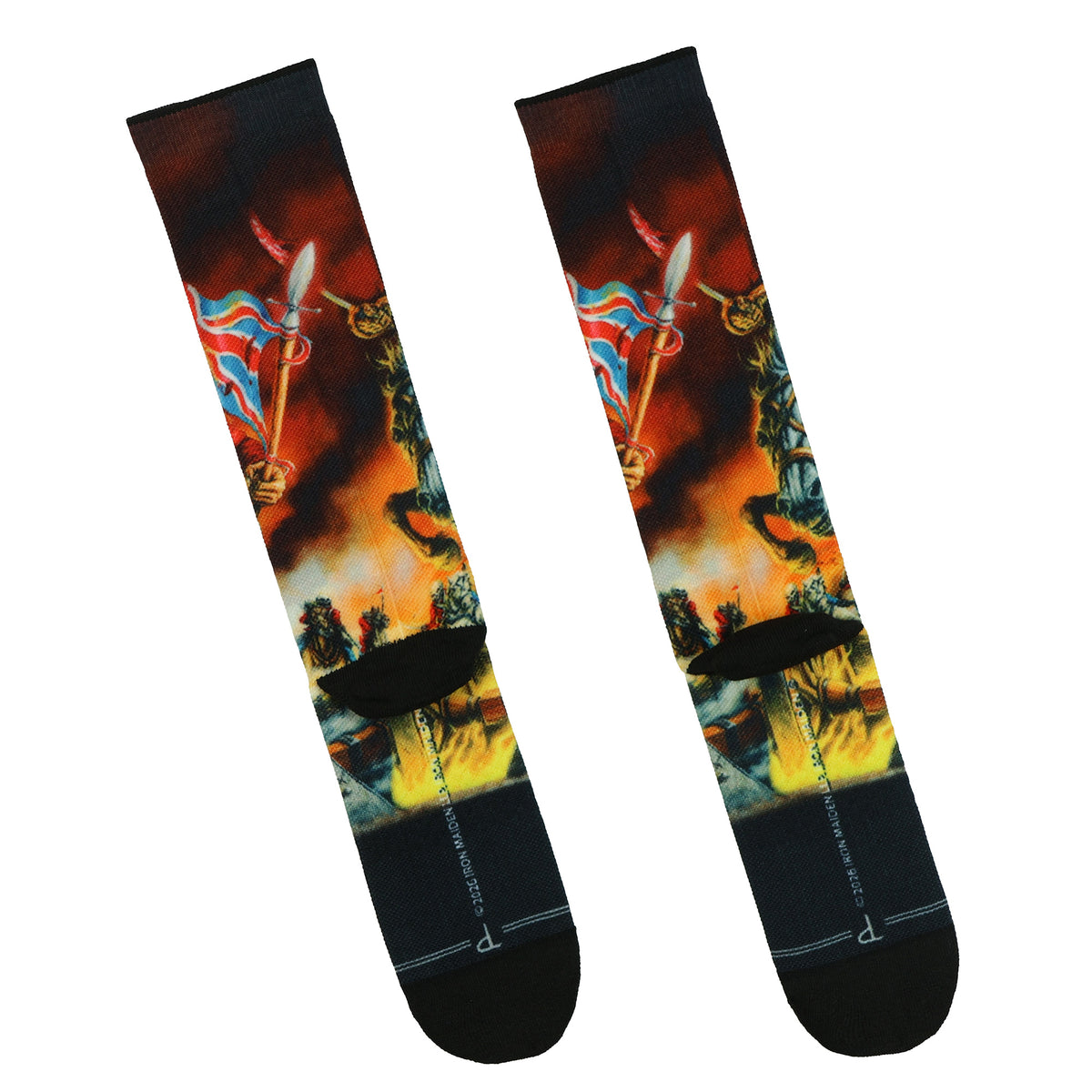 Iron Maiden Crew Socks Men's Eddie the Head Sublimated Design 1-Pair Size 7-12