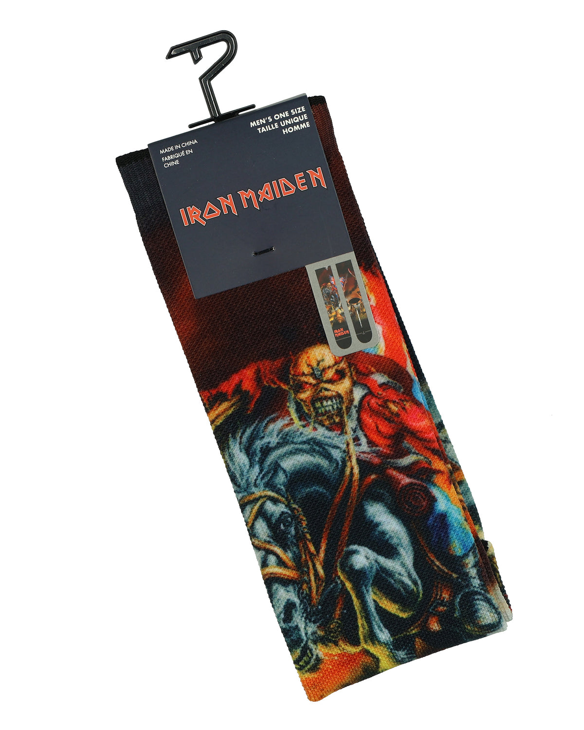 Iron Maiden Crew Socks Men's Eddie the Head Sublimated Design 1-Pair Size 7-12
