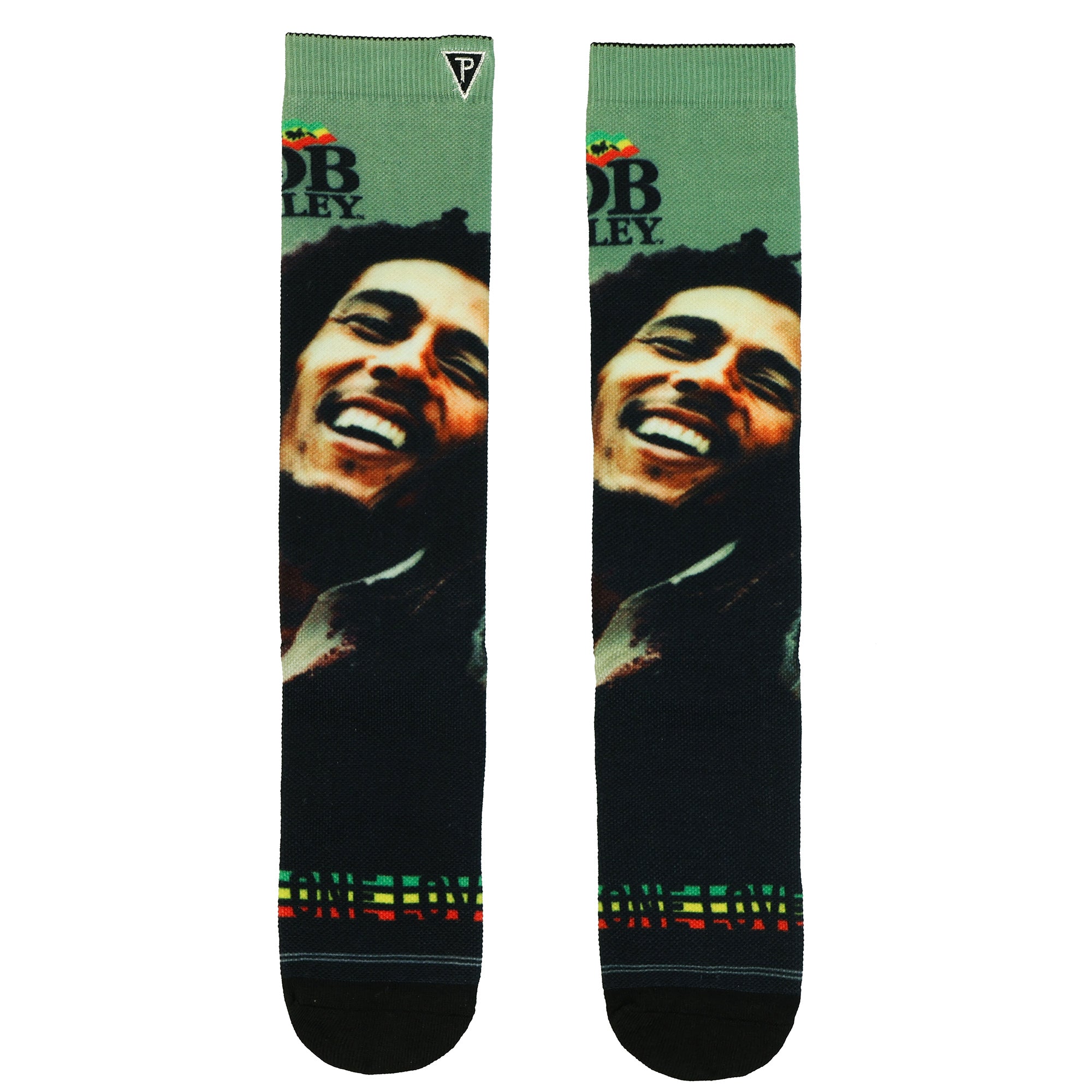 Bob Marley One Love Men's Mid-Calf Sublimated Crew Socks 1 Pair