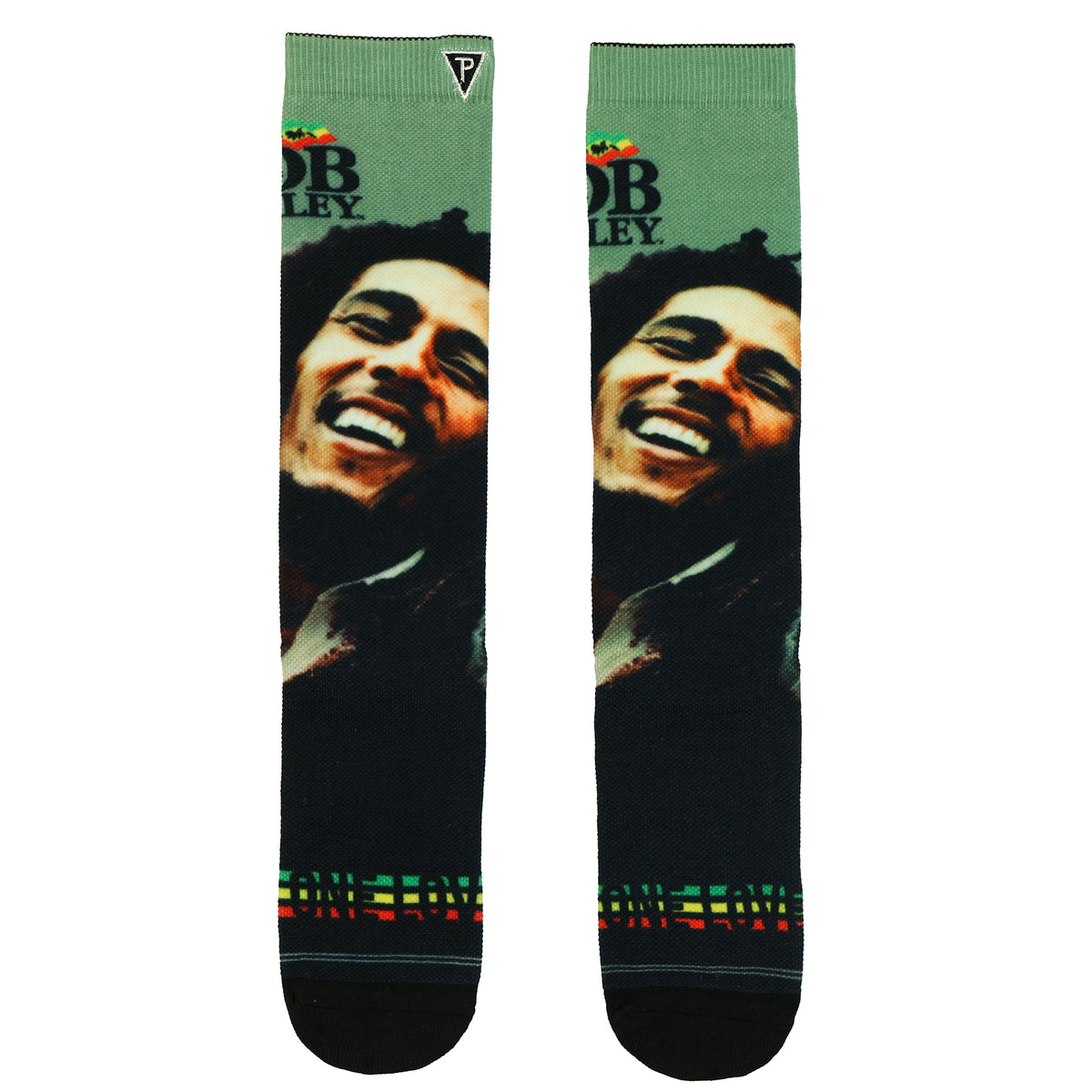 Bob Marley One Love Men's Mid-Calf Sublimated Crew Socks 1 Pair