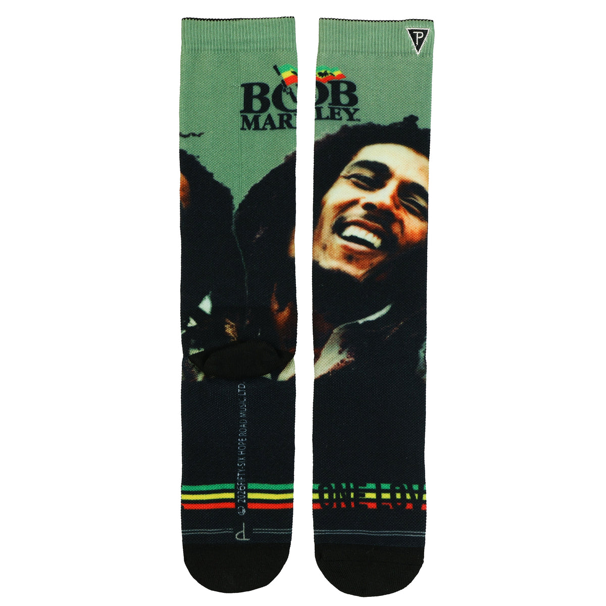 Bob Marley One Love Men's Mid-Calf Sublimated Crew Socks 1 Pair