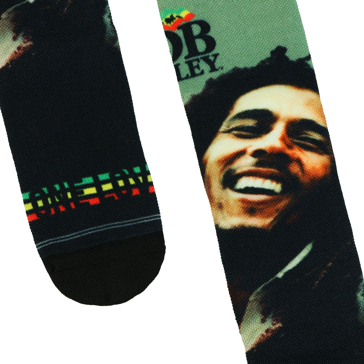 Bob Marley One Love Men's Mid-Calf Sublimated Crew Socks 1 Pair