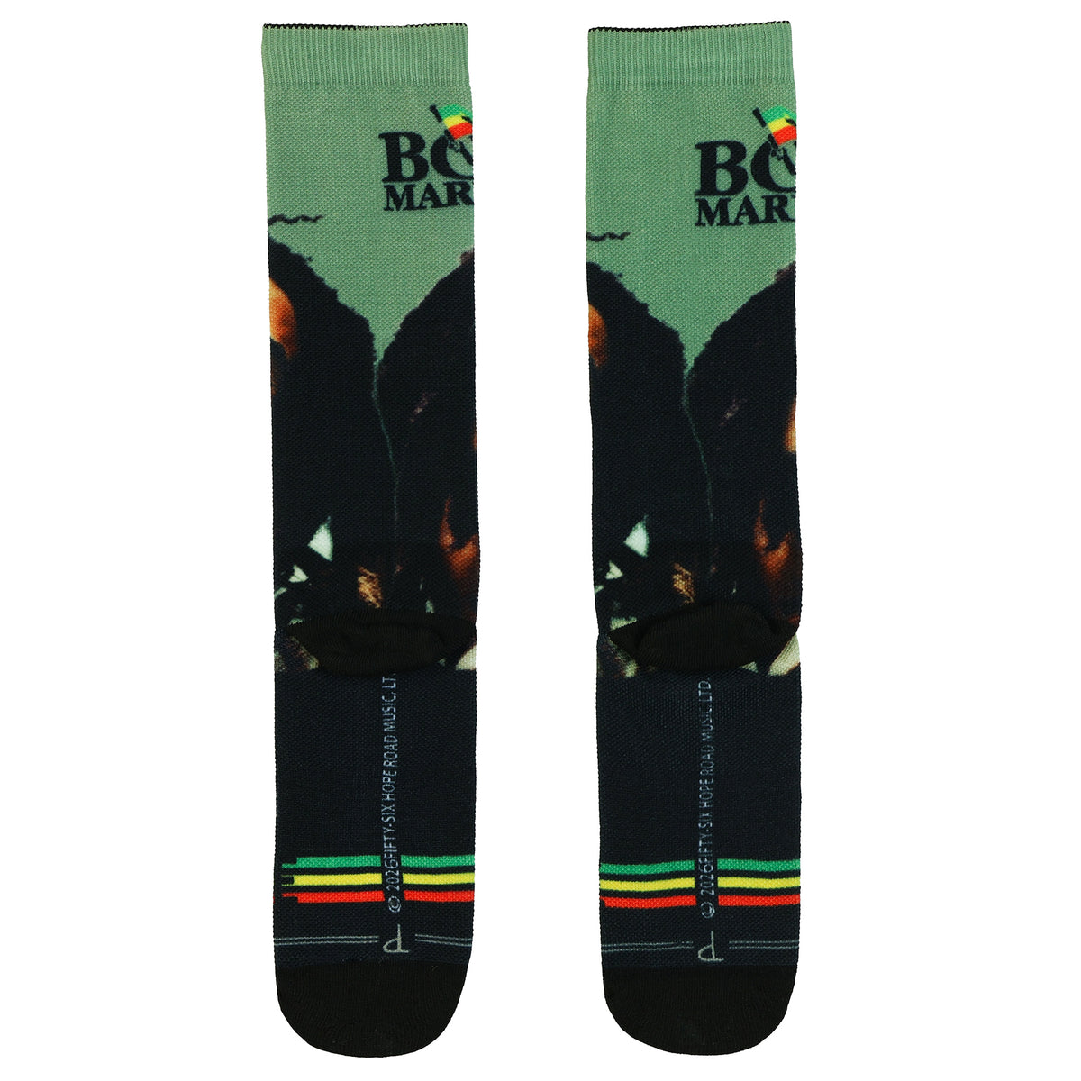 Bob Marley One Love Men's Mid-Calf Sublimated Crew Socks 1 Pair