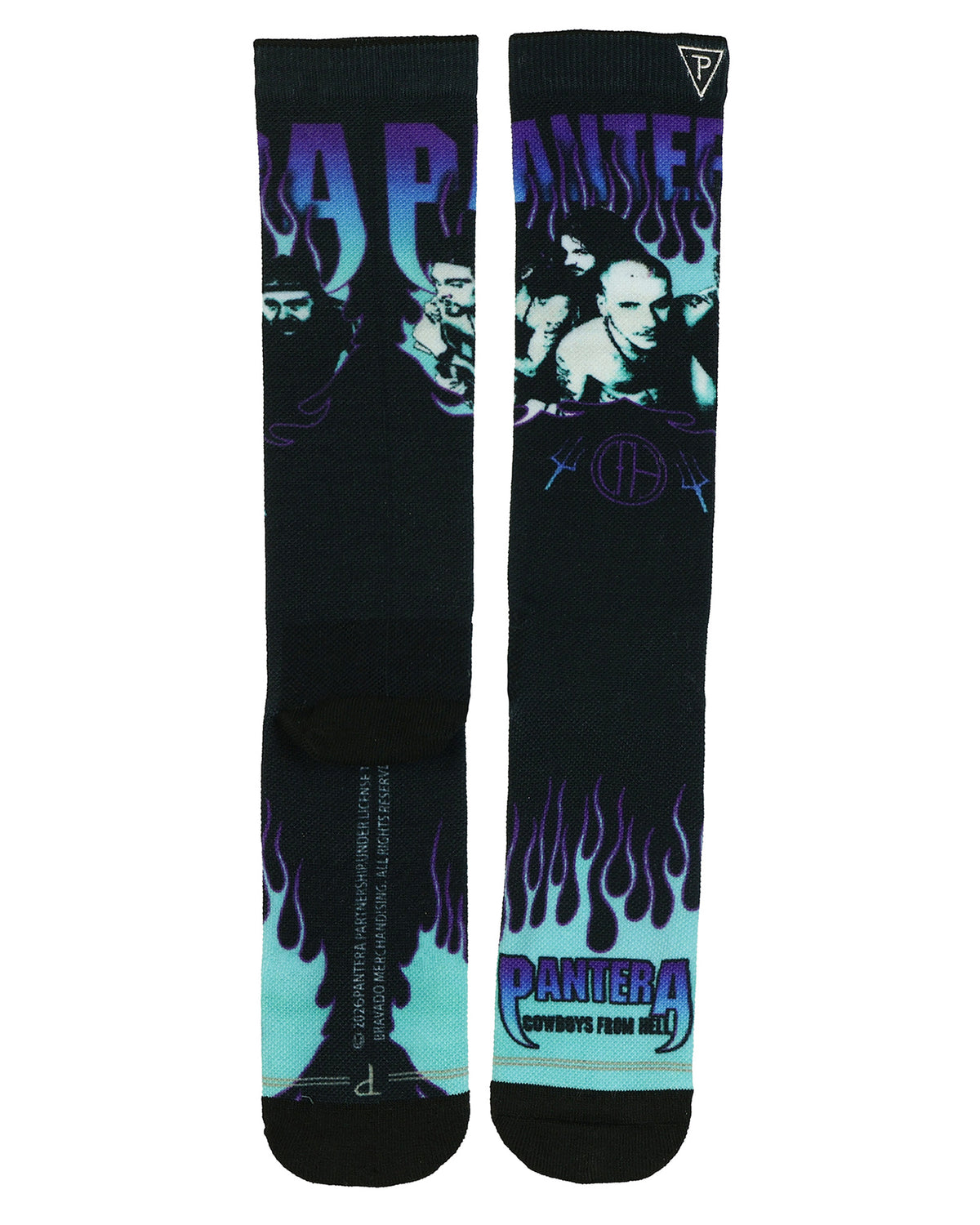 Pantera Crew Socks Men's Cowboys Album Heavy Metal Sublimated 1-Pair Size 7-12