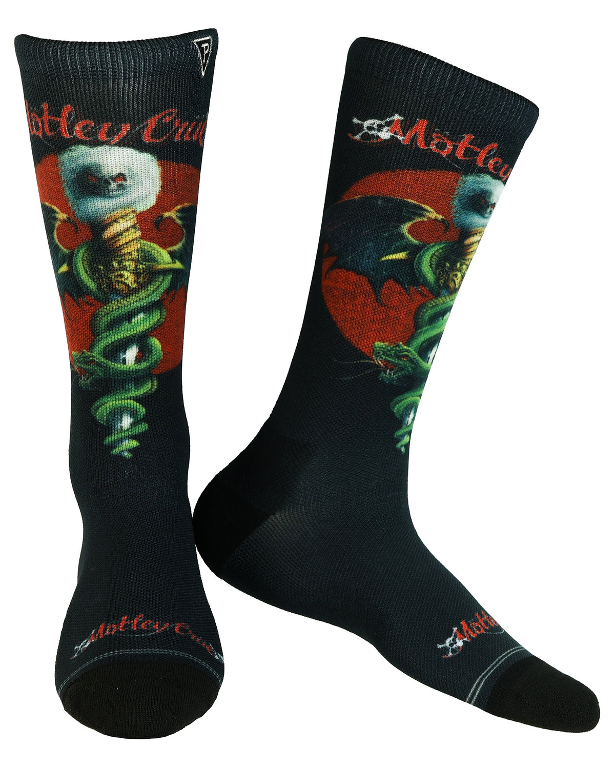 Motley Crue Crew Socks Men's Dr. Feelgood Sublimated Design 1-Pair Shoe Size 7-12