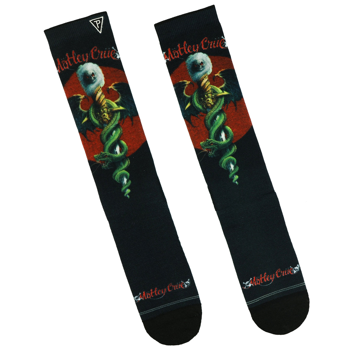 Motley Crue Crew Socks Men's Dr. Feelgood Sublimated Design 1-Pair Shoe Size 7-12