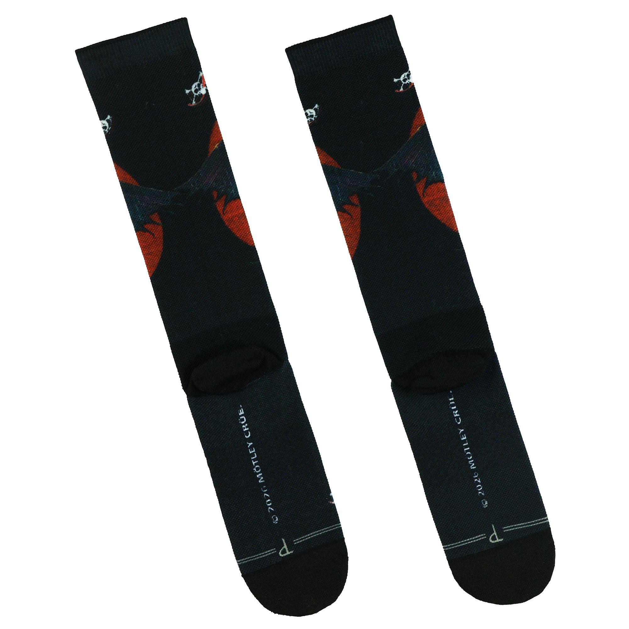 Motley Crue Crew Socks Men's Dr. Feelgood Sublimated Design 1-Pair Shoe Size 7-12