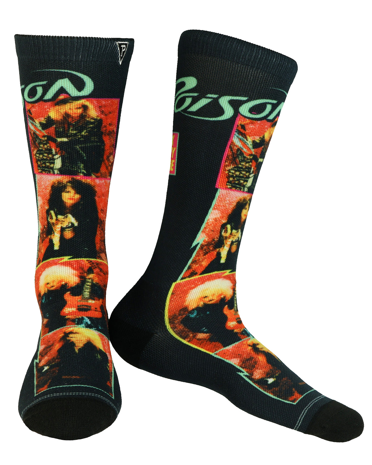 Poison Crew Socks Men's Talk Dirty to Me Sublimated Design 1-Pair Shoe Size 7-12