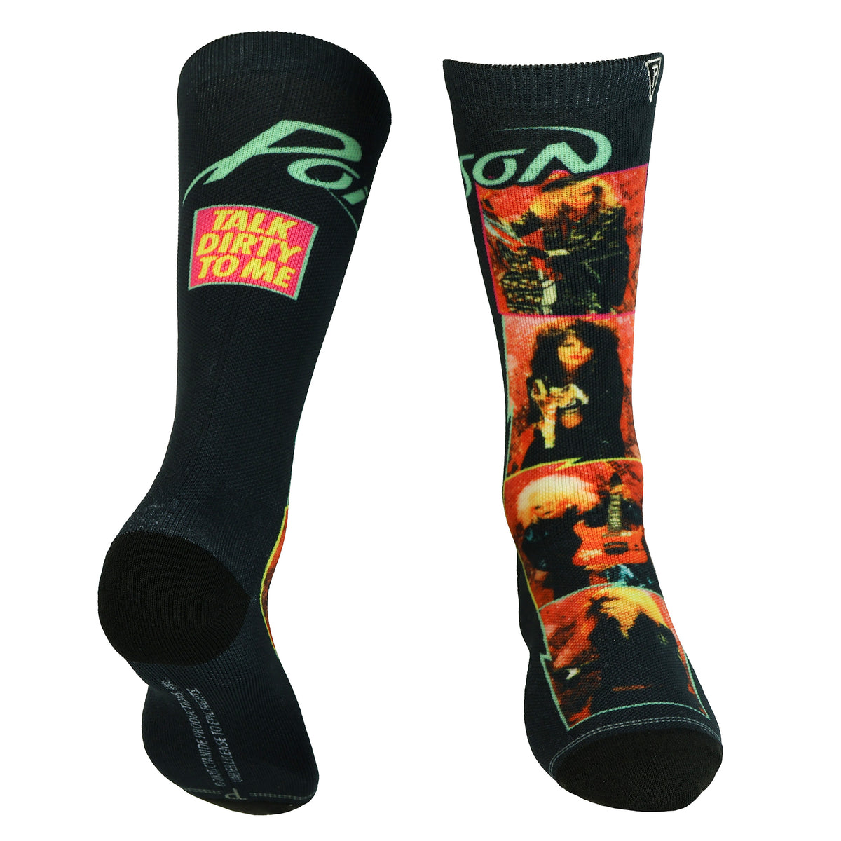 Poison Crew Socks Men's Talk Dirty to Me Sublimated Design 1-Pair Shoe Size 7-12