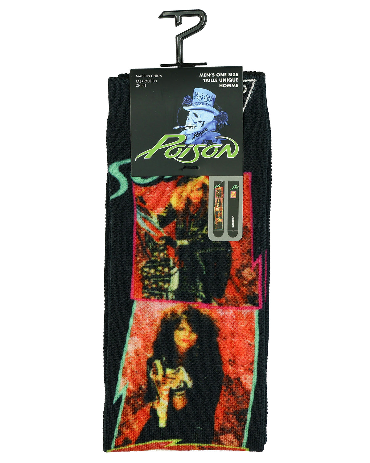 Poison Crew Socks Men's Talk Dirty to Me Sublimated Design 1-Pair Shoe Size 7-12