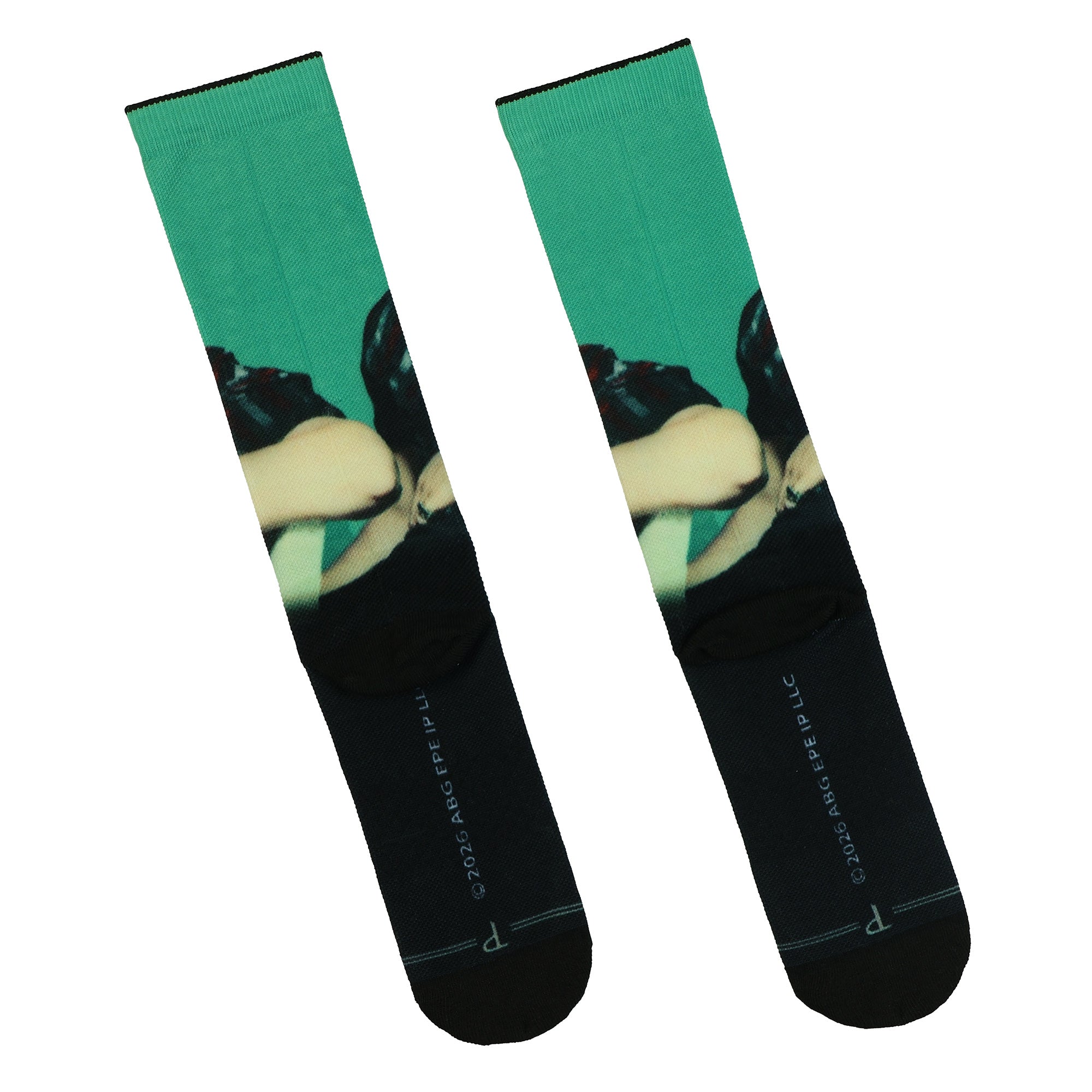 Elvis Presley Crew Socks Men's Portrait Sublimated Design 1-Pair Shoe Size 7-12