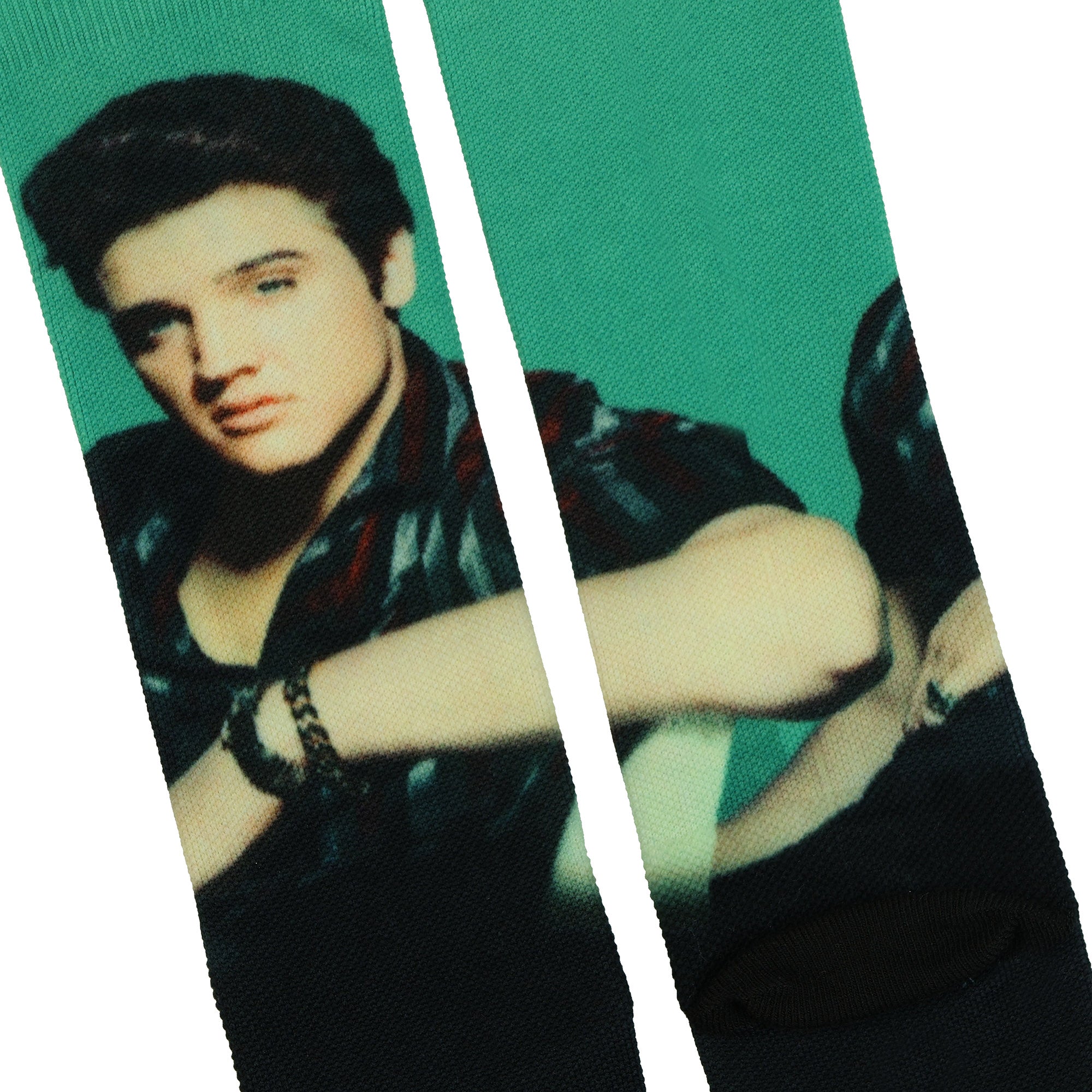 Elvis Presley Crew Socks Men's Portrait Sublimated Design 1-Pair Shoe Size 7-12