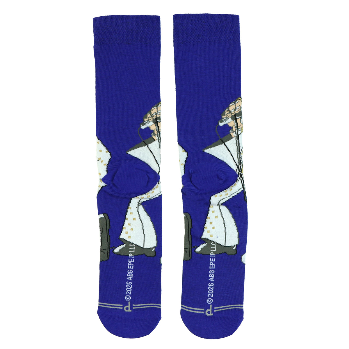 Elvis Presley King of Rock and Roll Men's Mid-Calf Crew Socks, 1 Pair
