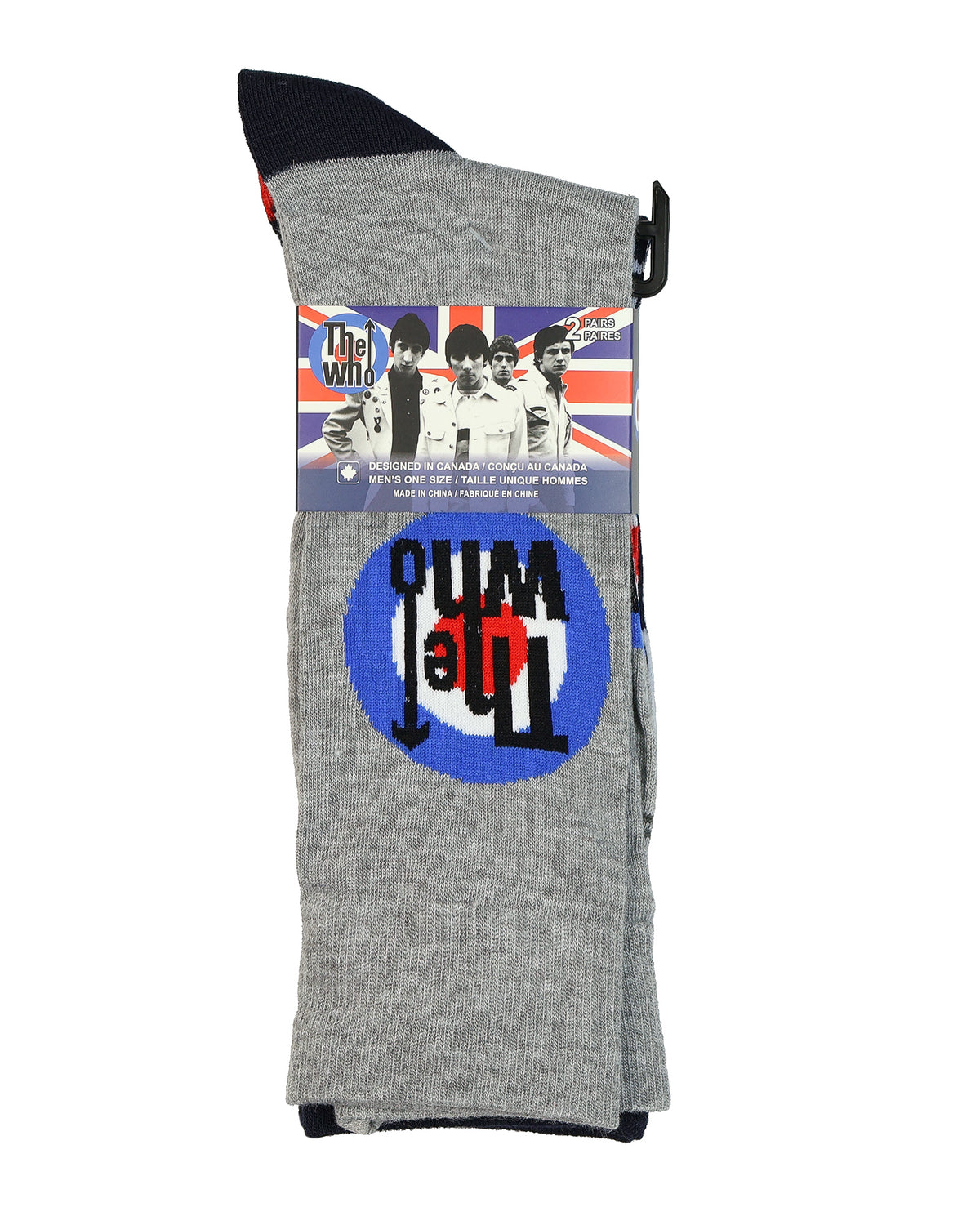 The Who Men's English Rock Band 2-Pack Mid-Calf Crew Socks, 2 Pair
