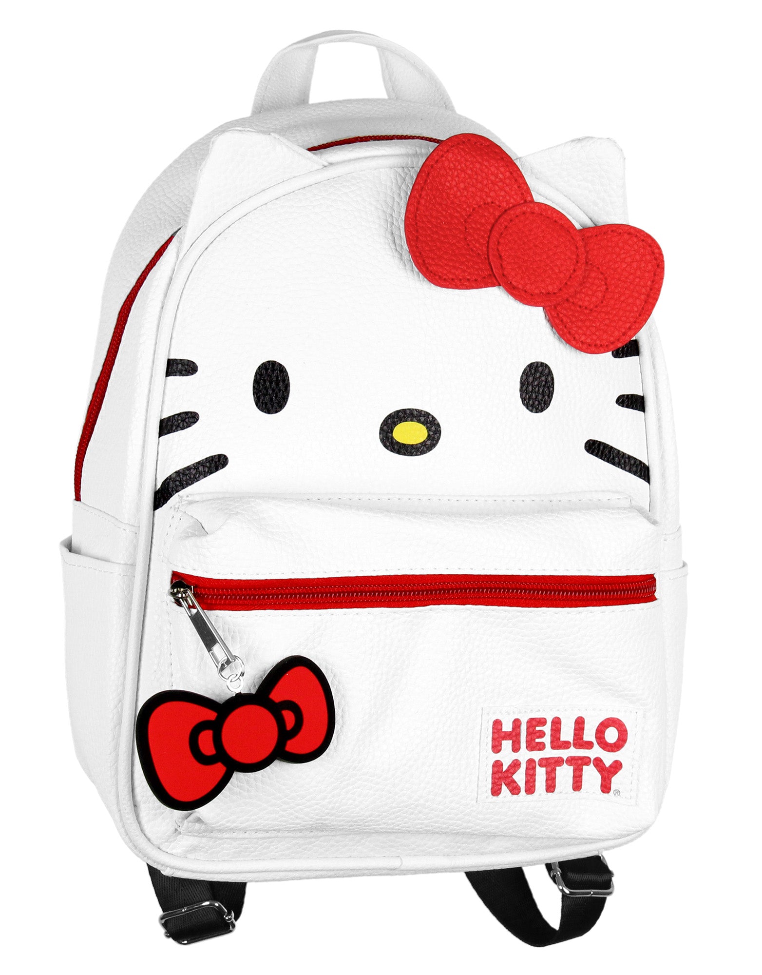 Sanrio Hello Kitty amazing Bow Face and 3D Ear Design Faux Leather Mini Backpack 11"