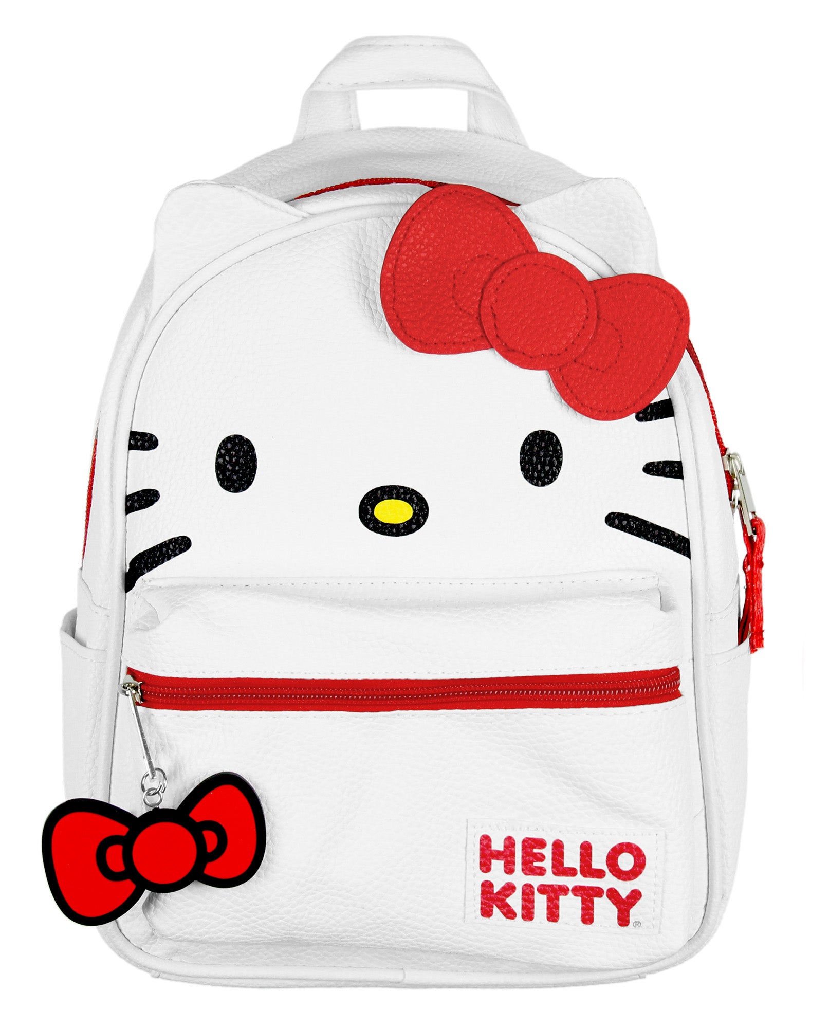 Sanrio Hello Kitty amazing Bow Face and 3D Ear Design Faux Leather Mini Backpack 11"