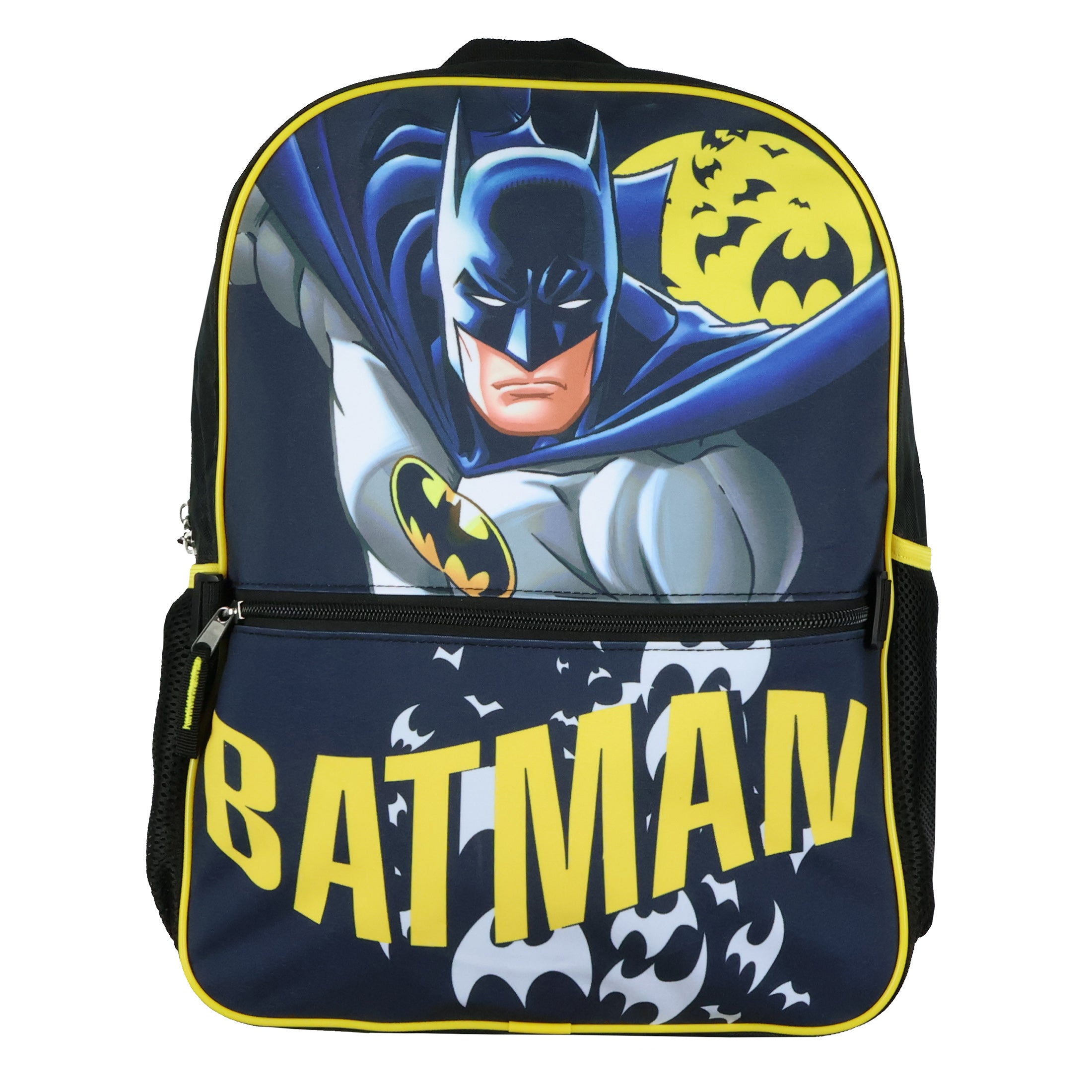 DC Comics Batman Backpack with Removable Bat Signal Insulated Lunch Box Tote Bag 16"