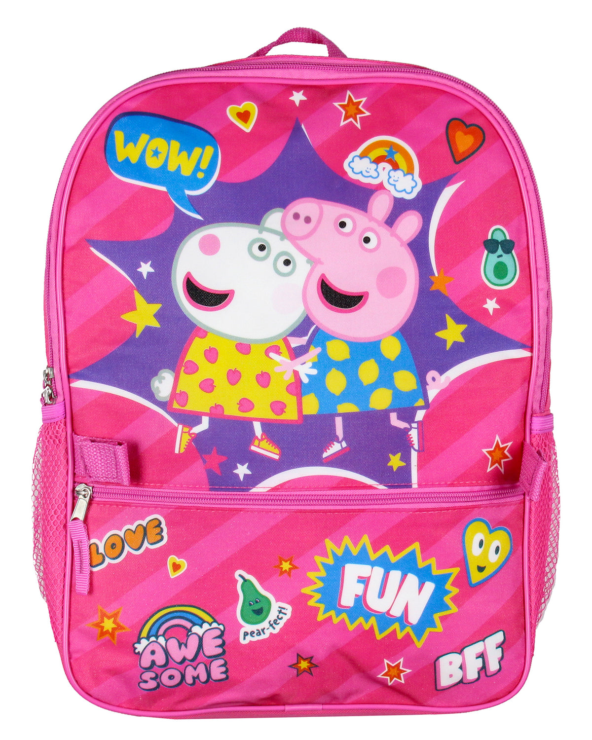Peppa Pig School Travel Backpack Set For Girls With Insulated Lunch Box 16"