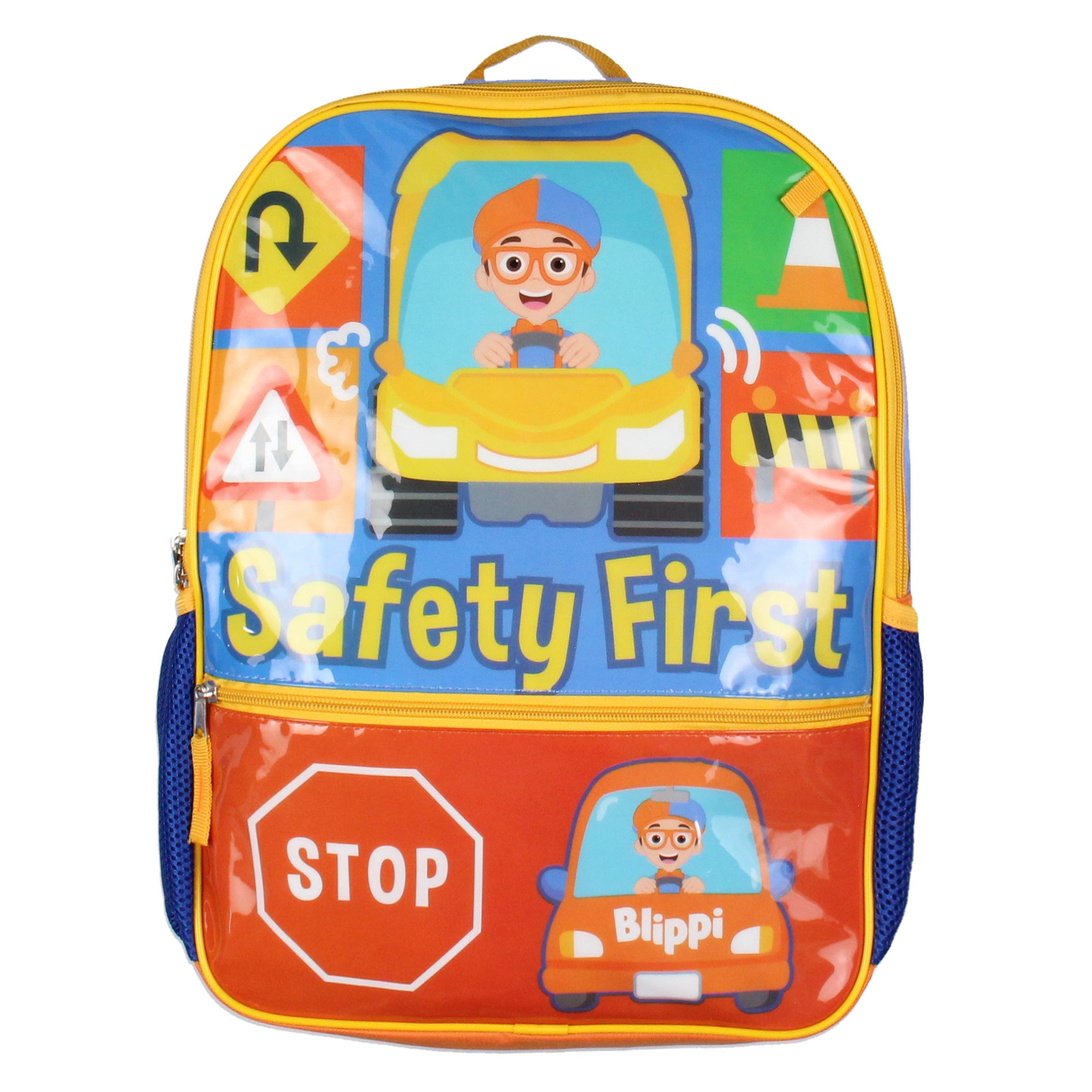 Blippi Backpack Safety First Kids Travel Backpack 5 Pc Set With Lunch Box 16"