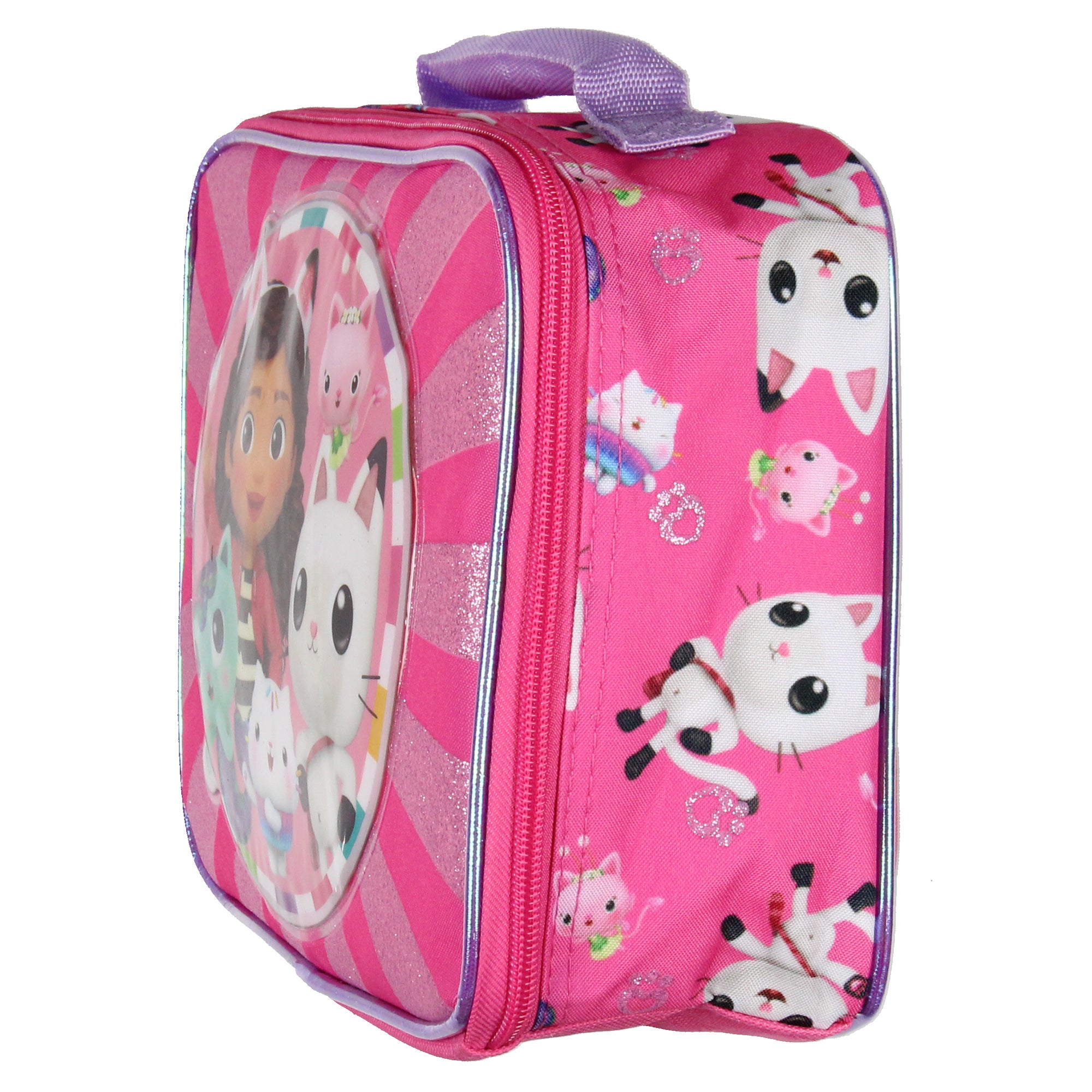 Gabby's Dollhouse Kids Lunch Box Pandy Paws and Kitty Friend Lunch Bag 10"