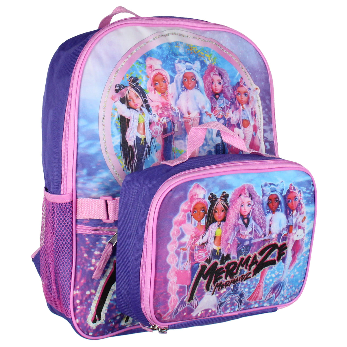 Mermaze Mermaidz Mermazing Backpack With Detachable Lunch Box 2 Piece Set 16"