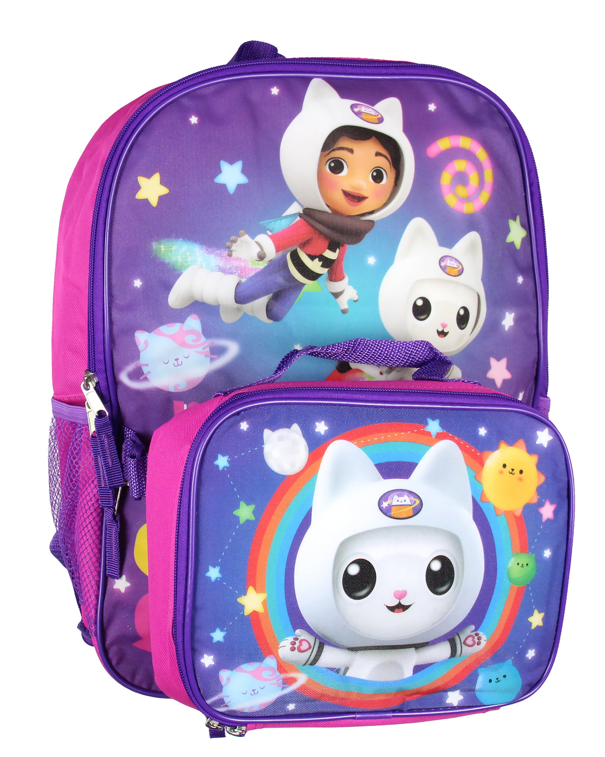 Gabby's Doll House 2 Piece School Backpack Set For Girls With Lunch Bag 16"