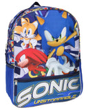 Sonic The Hedgehog School Travel Backpack 2 Piece Set With Detachable Lunch Box