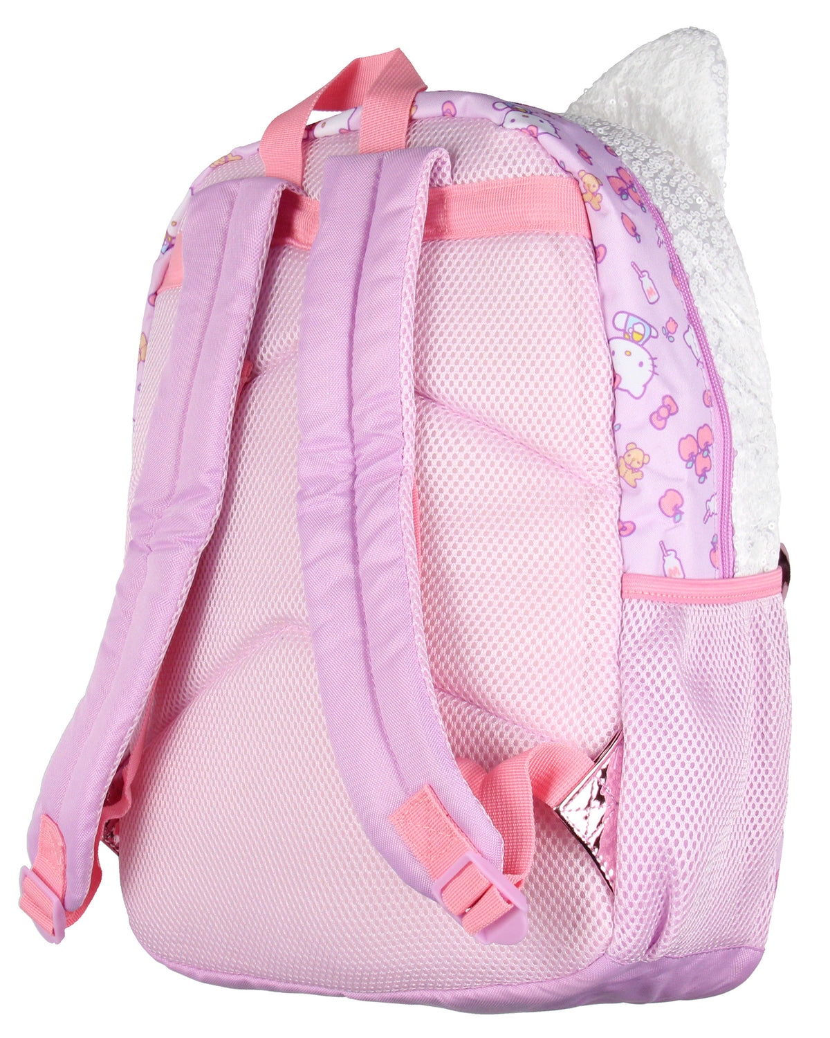 Sanrio Hello Kitty Sequin Bow Zipper Pull School Travel 16" Backpack For Kids