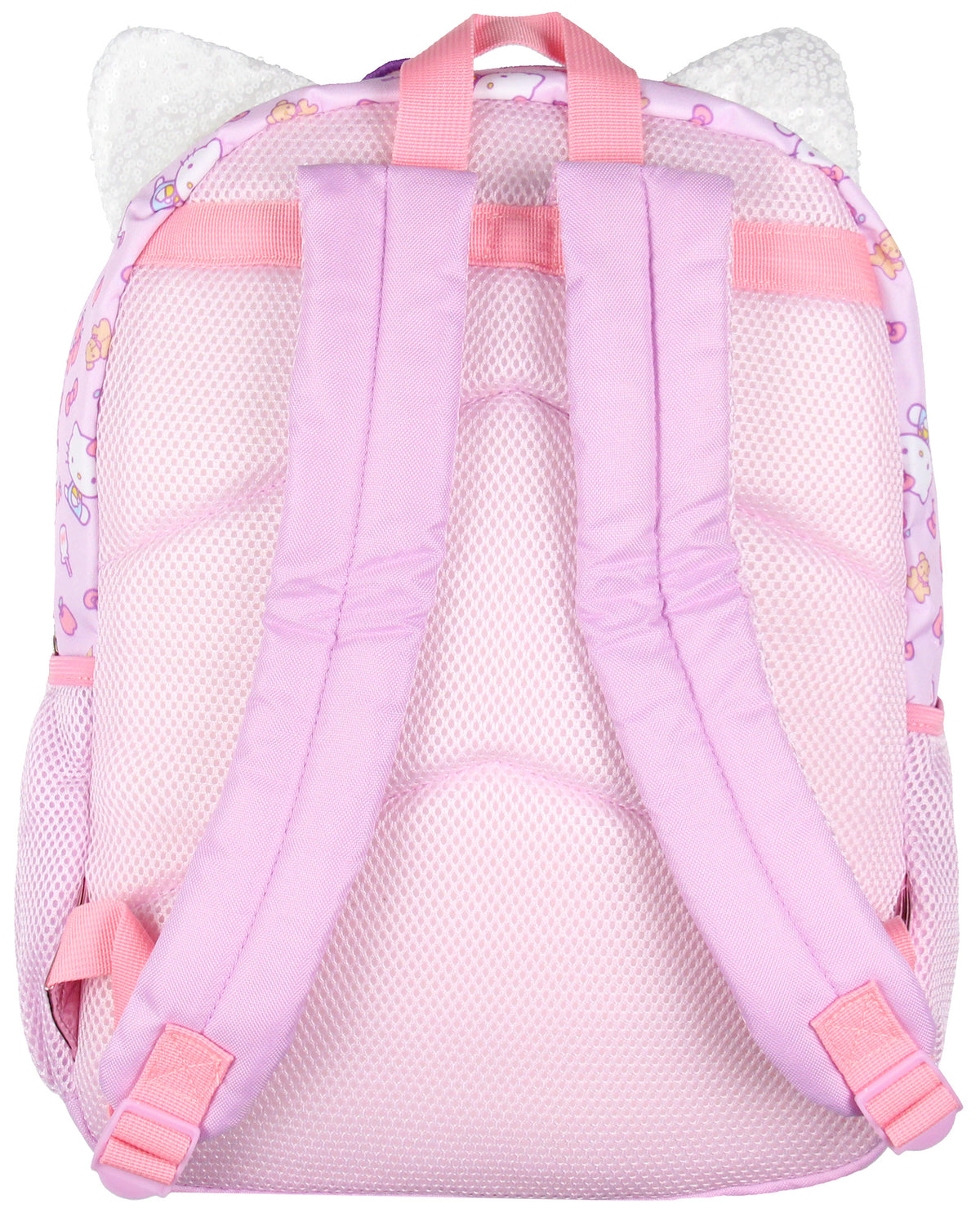 Sanrio Hello Kitty Sequin Bow Zipper Pull School Travel 16" Backpack For Kids