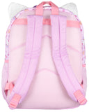 Sanrio Hello Kitty Sequin w PVC Bow Zipper Pull School Travel 16" Backpack For Kids