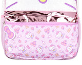 Sanrio Hello Kitty Sequin w PVC Bow Zipper Pull School Travel 16" Backpack For Kids