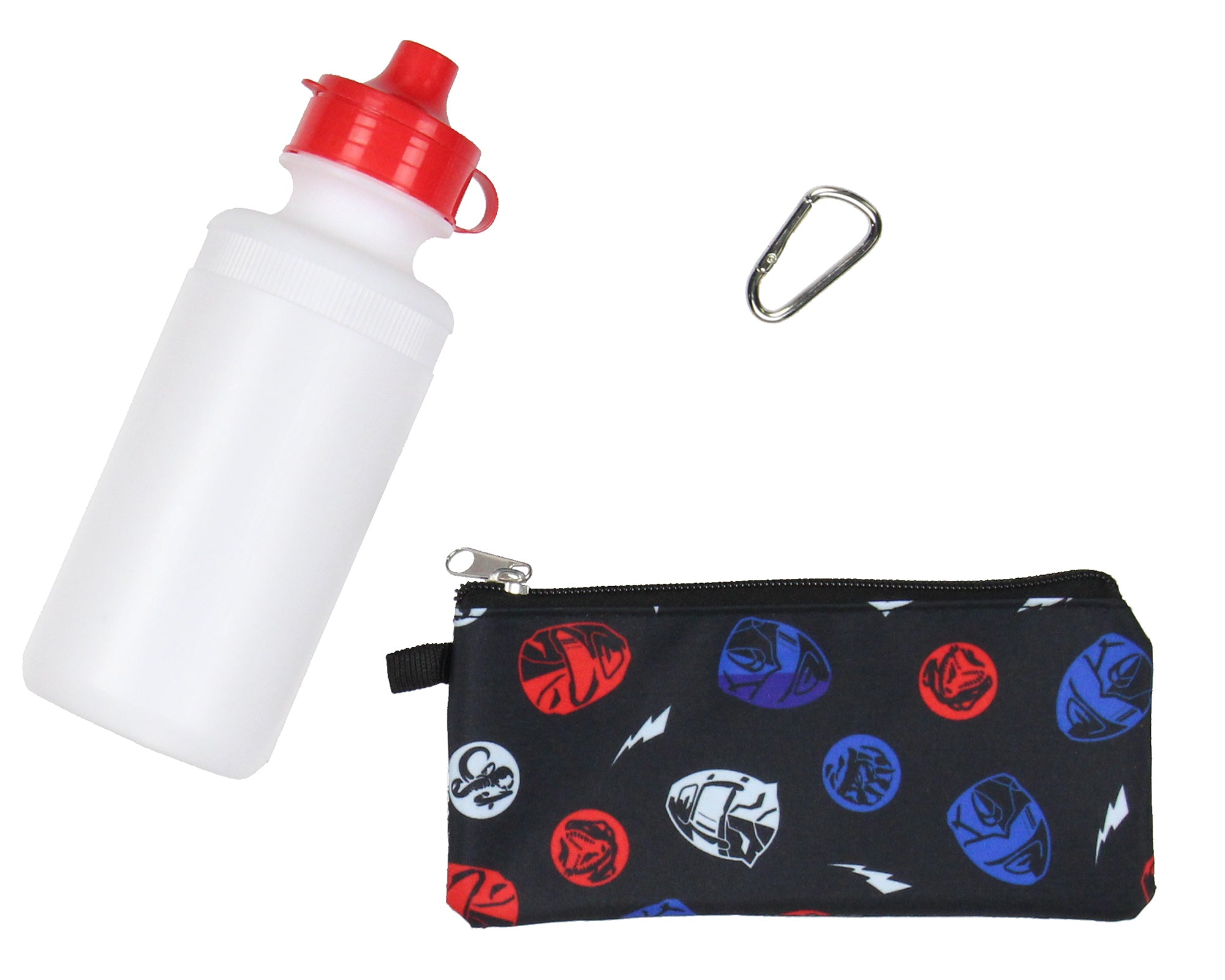 Power Rangers Backpack Set Lunch Box Gadget Water Bottle 5 Piece For Kids 16"