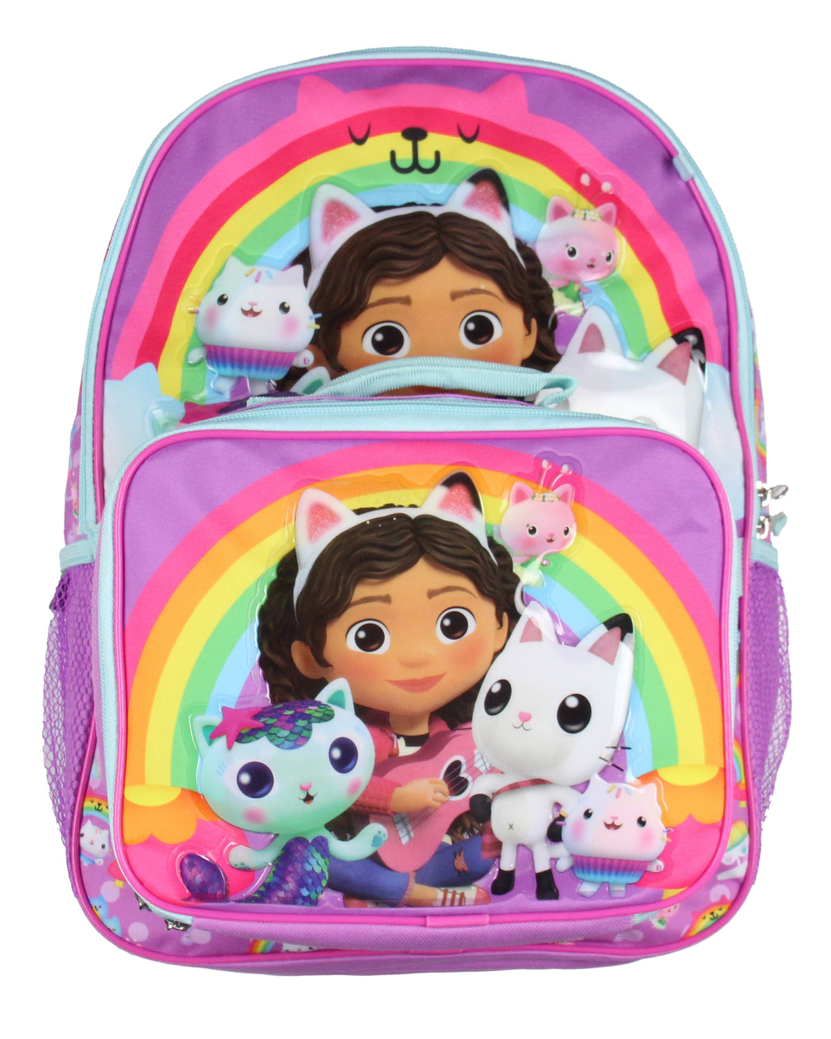 Gabby's Dollhouse Backpack Friend Lunch Box Pencil Water Bottle 5 Piece For Kids 16"