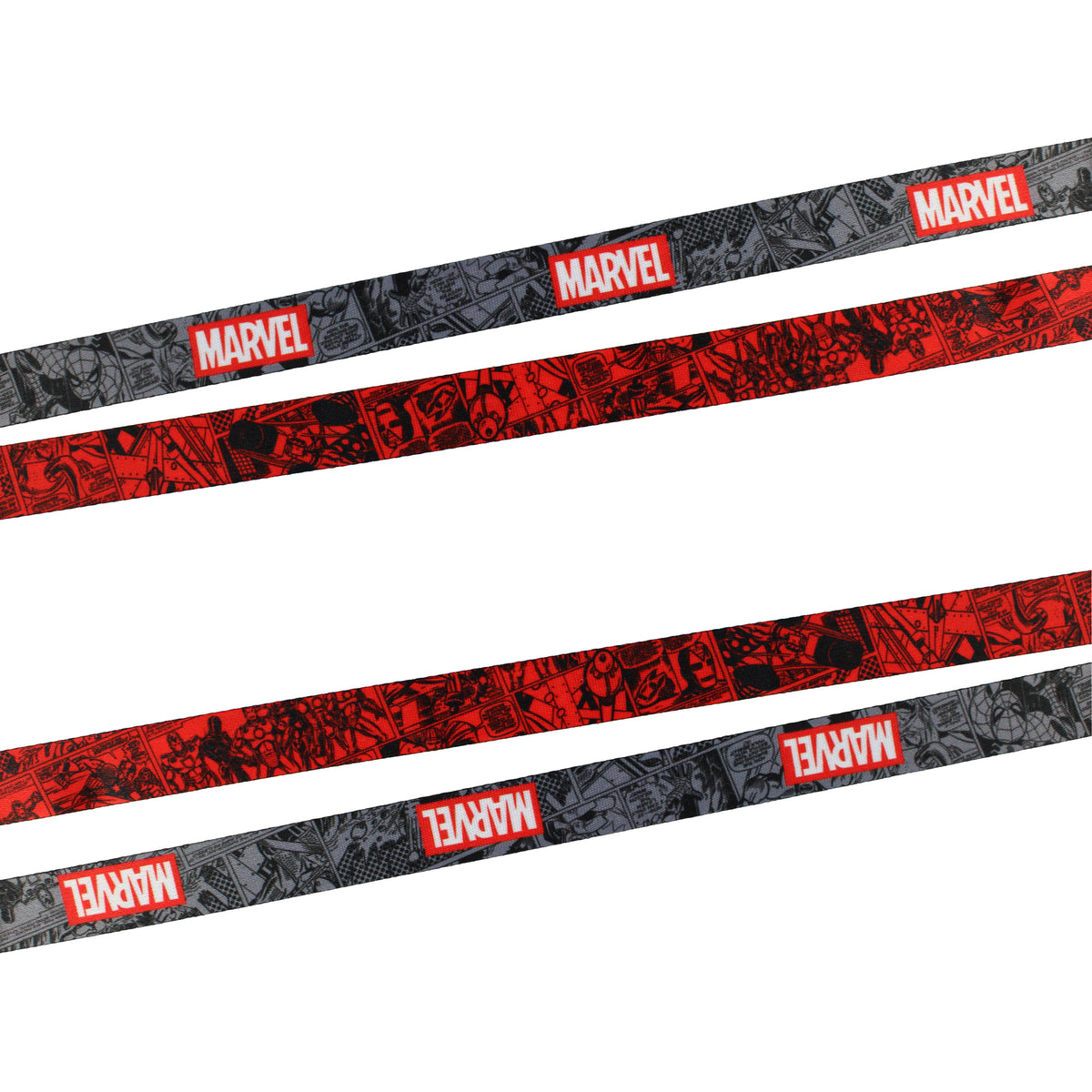 Marvel Lanyard ID Badge Holder And 2" Charm Pendant With Raised Script