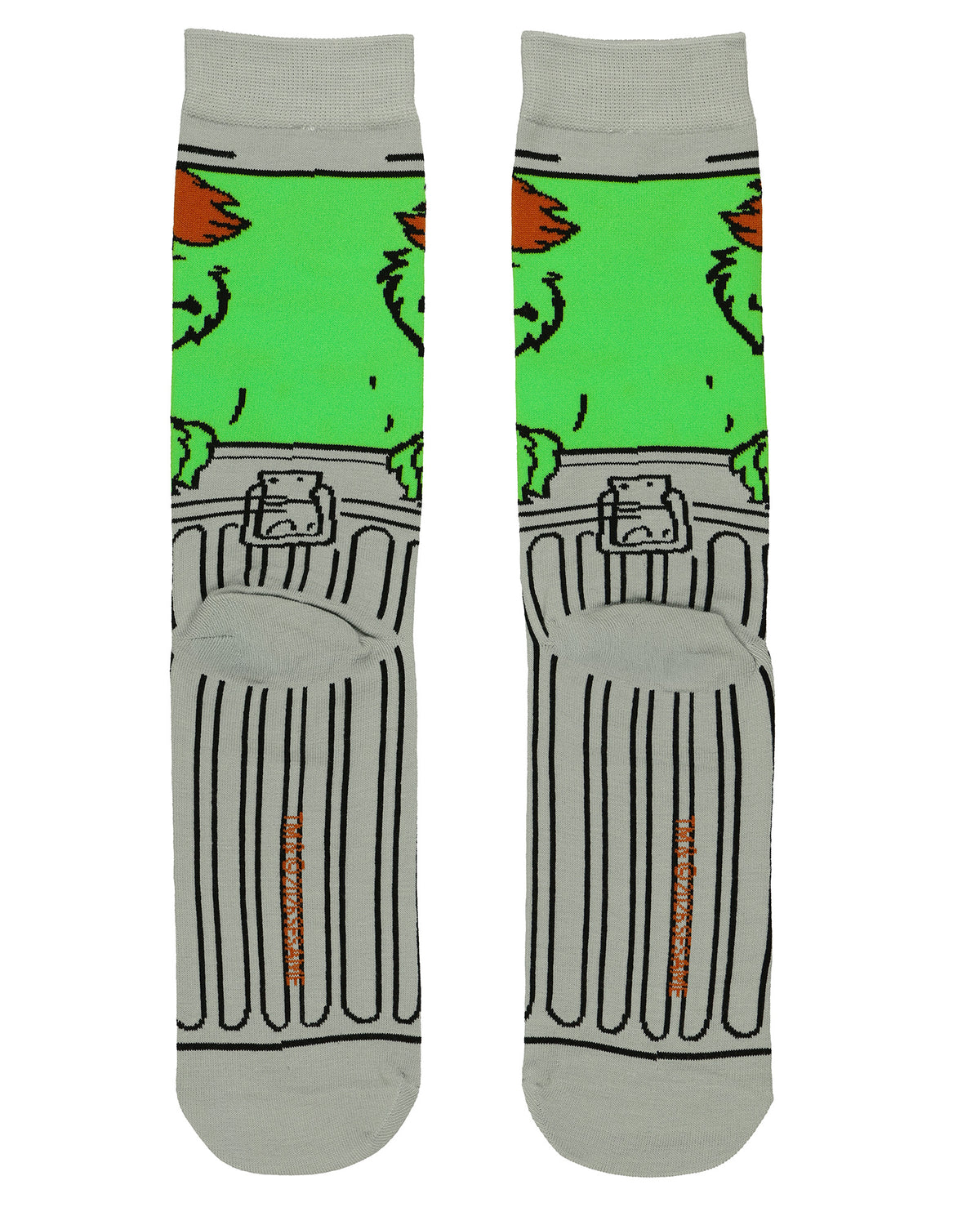 Sesame Street Oscar The Grouch 360 Character Design Mens Crew Socks, 1 Pair