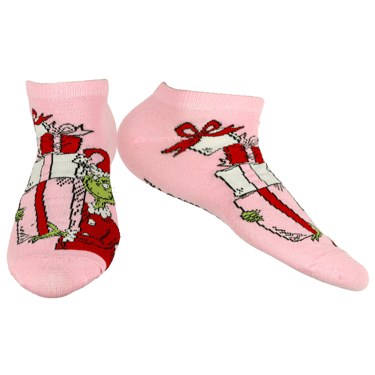 Dr. Seuss The Grinch Women's Festive Holiday 5-Pack Low Cut No-Show Socks