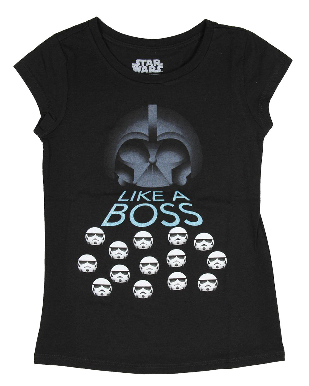 Star Wars Girls' Darth Vader And Stormtroopers Like A Boss T-Shirt (Small)