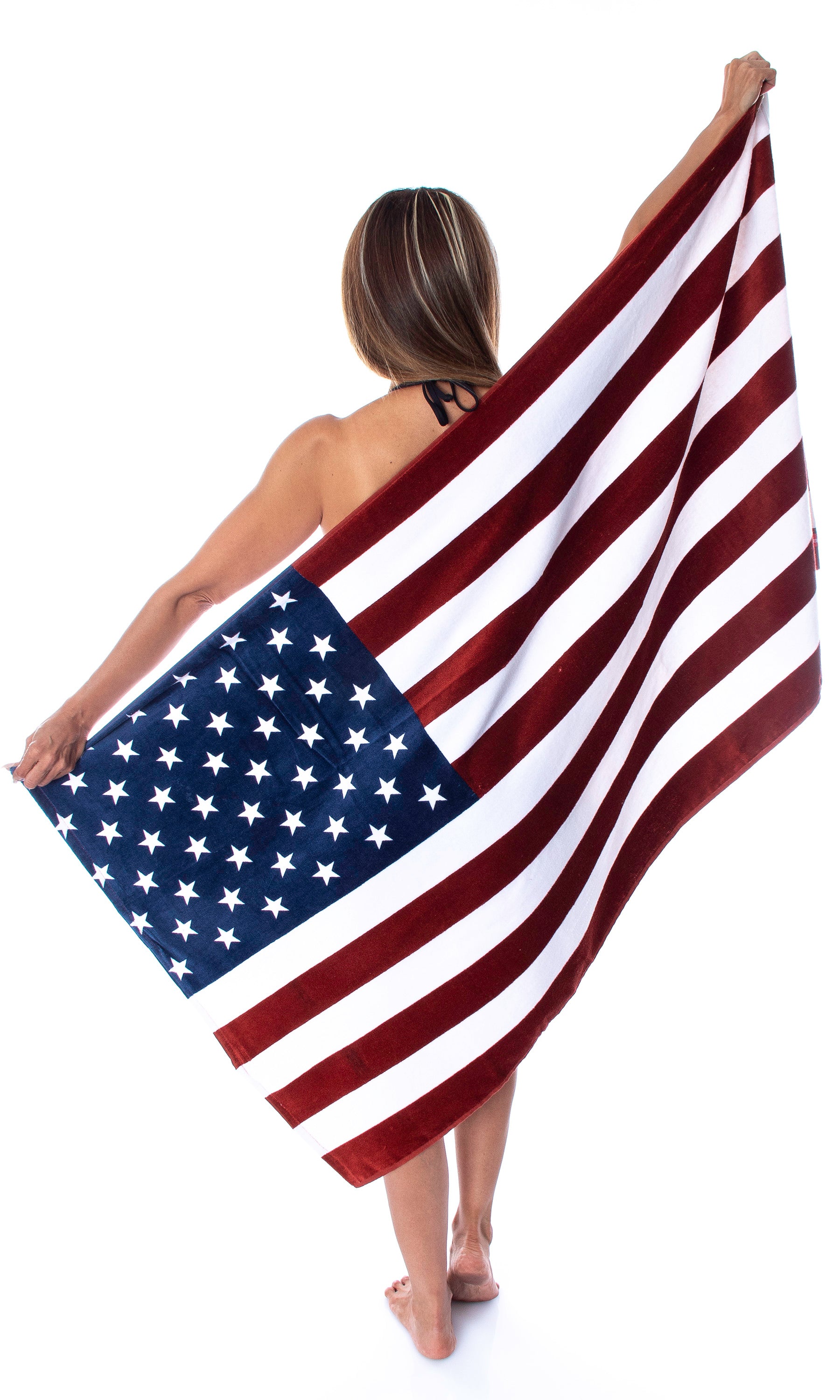 American Flag USA Cotton Beach Towel