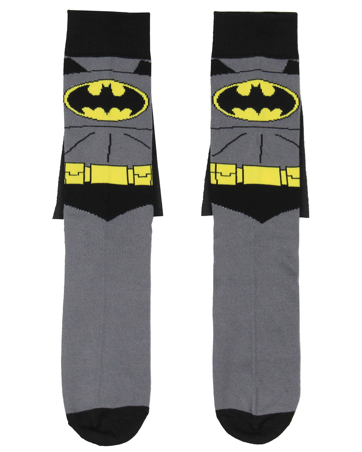 DC Comics Men's Adult Batman Cape Crew Mid-Calf Socks