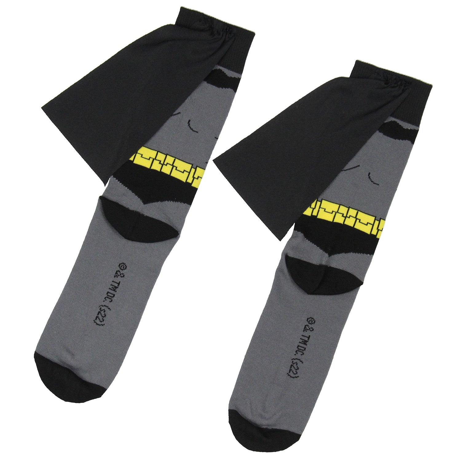 DC Comics Men's Adult Batman Cape Crew Mid-Calf Socks