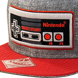 Nintendo Classic NES Controller - Snapback Hat, Gray and Red, One Size