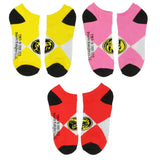 Power Rangers Adult Costume Unisex Mix And Match No Show Ankle Socks Size 9-11