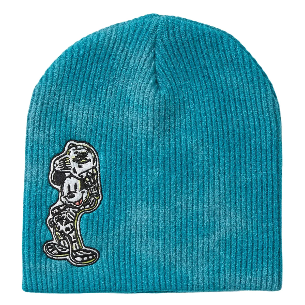 Disney Mickey Mouse Beanie Embroidered Skeleton Patch Knit Hat Adult OSFM