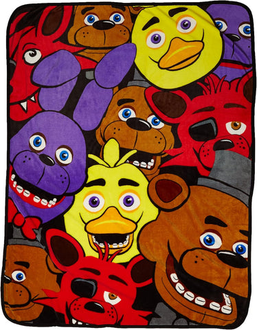 Five Nights at Freddy's Group All Over Print 48" X 60" Plush Throw Blanket