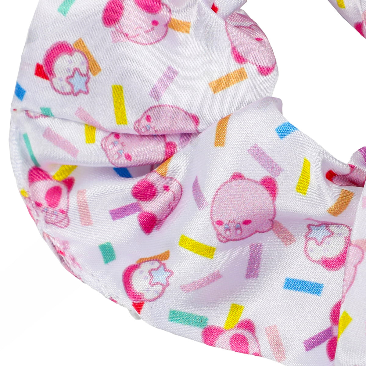 Nintendo Kirby 3 Pack Scrunchie Set Satin and Plush Character Accessory Hair Ties