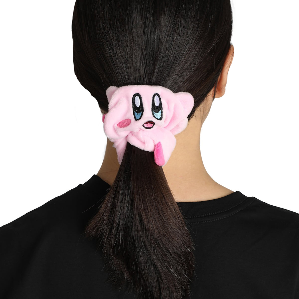 Nintendo Kirby 3 Pack Scrunchie Set Satin and Plush Character Accessory Hair Ties