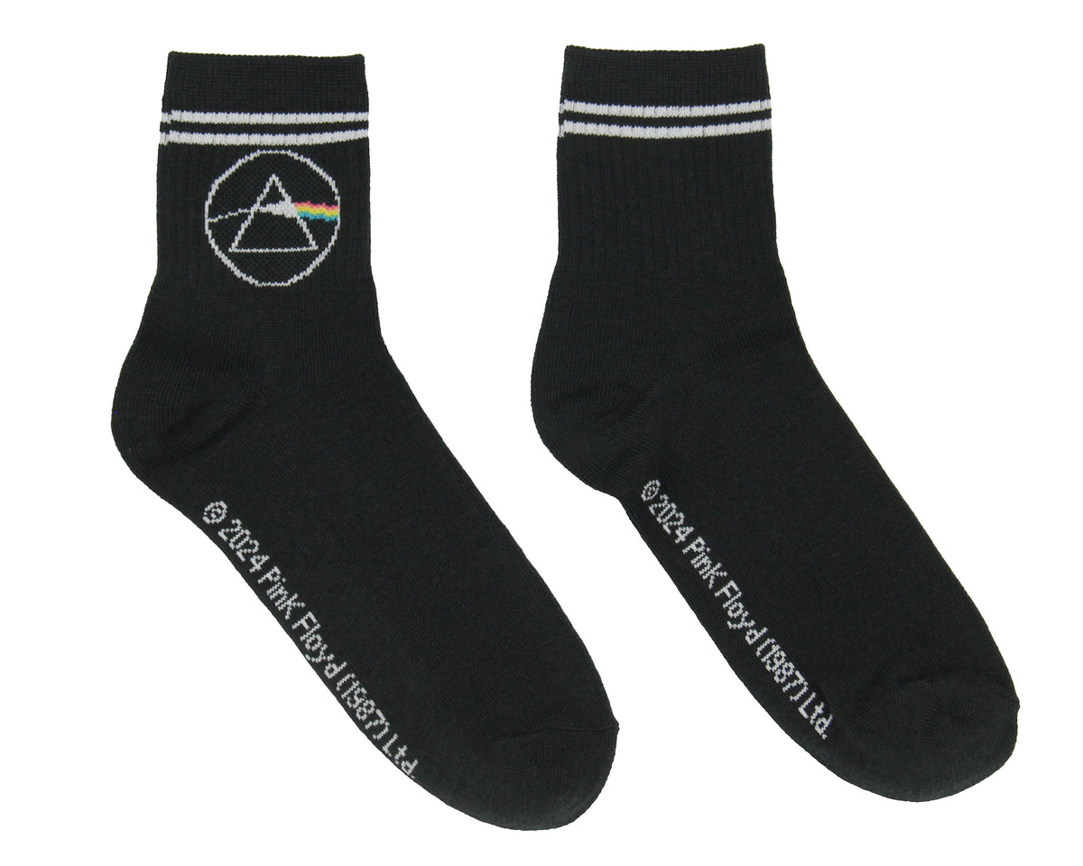 Pink Floyd Women's Dark Side Of The Moon Rainbow 3-Pack Quarter Crew Socks