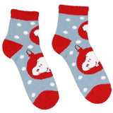 Peanuts Snoopy and Woodstock Holiday 3 Pair Chenille Quarter Crew Socks