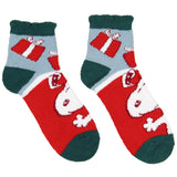 Peanuts Snoopy and Woodstock Holiday 3 Pair Chenille Quarter Crew Socks